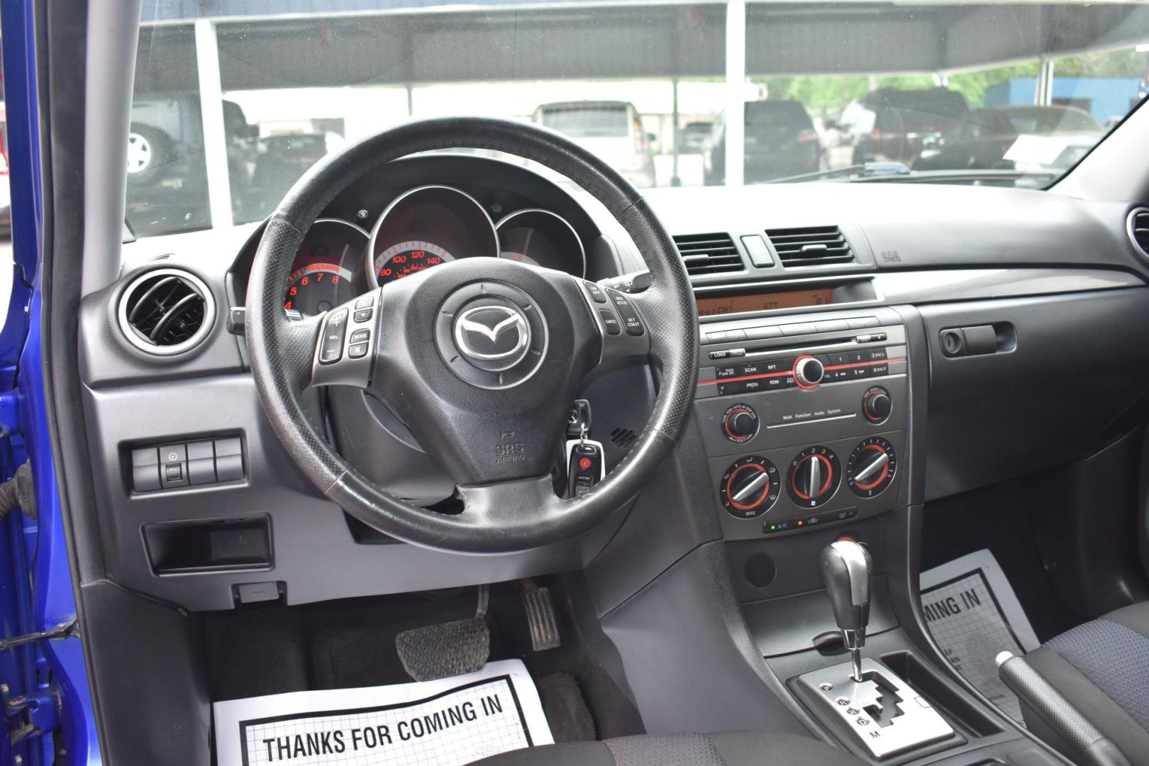 2008 BLUE MAZDA MAZDA3 s Grand Touring 5-Door (JM1BK343281) with an 2.3L L4 DOHC 16V engine, 5-SPEED AUTOMATIC OR 5-SPEED MANUAL transmission, located at 420 E. Kingsbury St., Seguin, TX, 78155, (830) 401-0495, 29.581060, -97.961647 - Photo#4