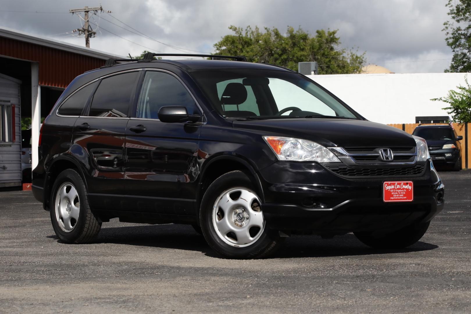 2011 BLACK HONDA CR-V LX 2WD 5-Speed AT (3CZRE3H34BG) with an 2.4L L4 DOHC 16V engine, 5-SPEED AUTOMATIC transmission, located at 420 E. Kingsbury St., Seguin, TX, 78155, (830) 401-0495, 29.581060, -97.961647 - Photo#0