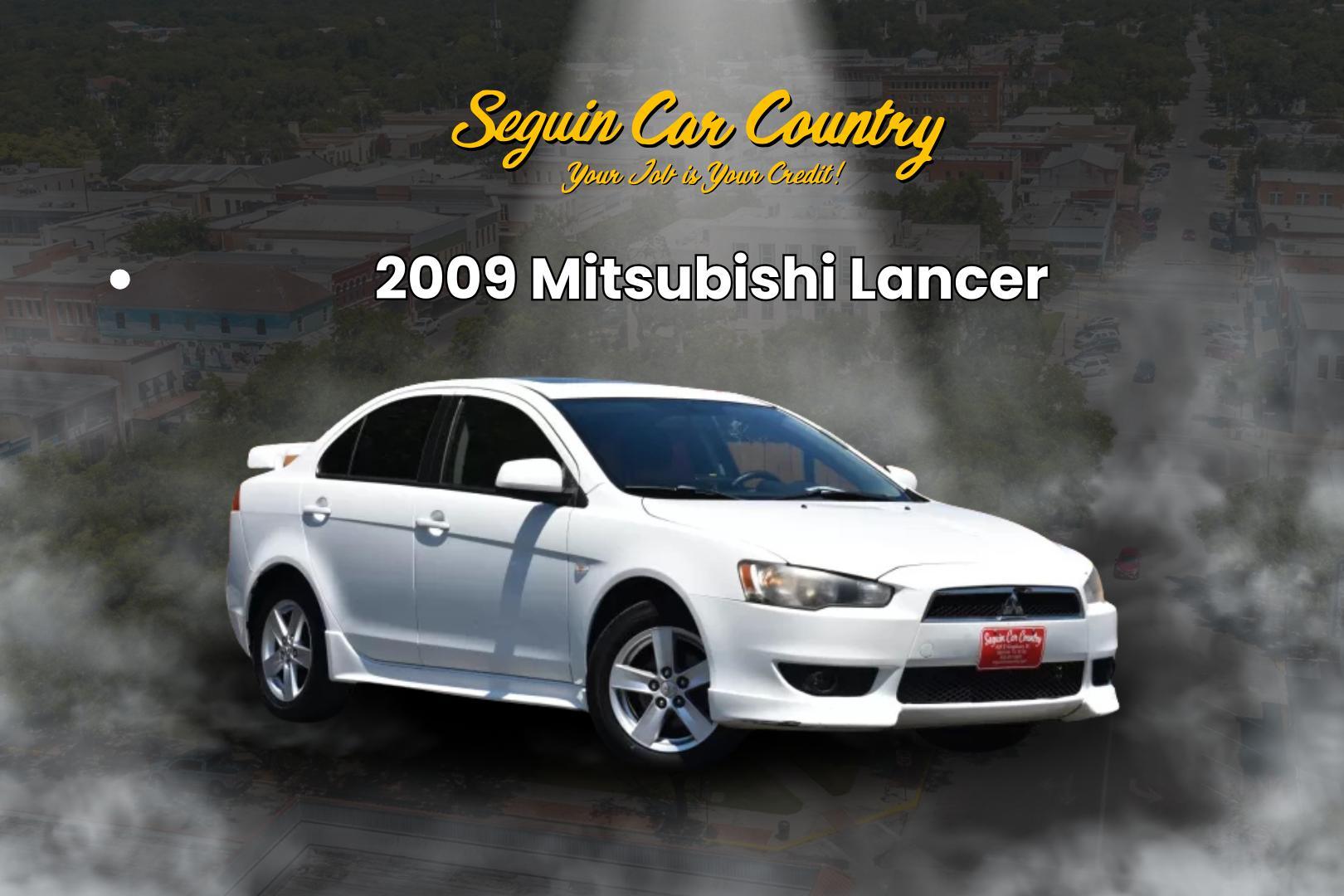 2009 WHITE /BLACK MITSUBISHI LANCER (JA3AU26U29U) with an 2.OL 4 CYLINDER engine, AUTOMATIC transmission, located at 420 E. Kingsbury St., Seguin, TX, 78155, (830) 401-0495, 29.581060, -97.961647 - Photo#0