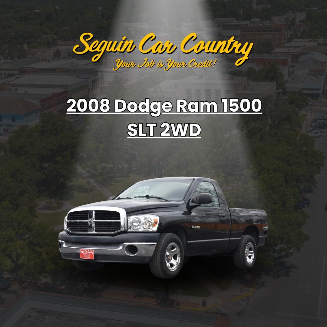 2008 BLACK Dodge Ram 1500 SLT 2WD (1D7HA16K18J) with an 3.7L V6 SOHC 12V engine, located at 420 E. Kingsbury St., Seguin, TX, 78155, (830) 401-0495, 29.581060, -97.961647 - Photo#0