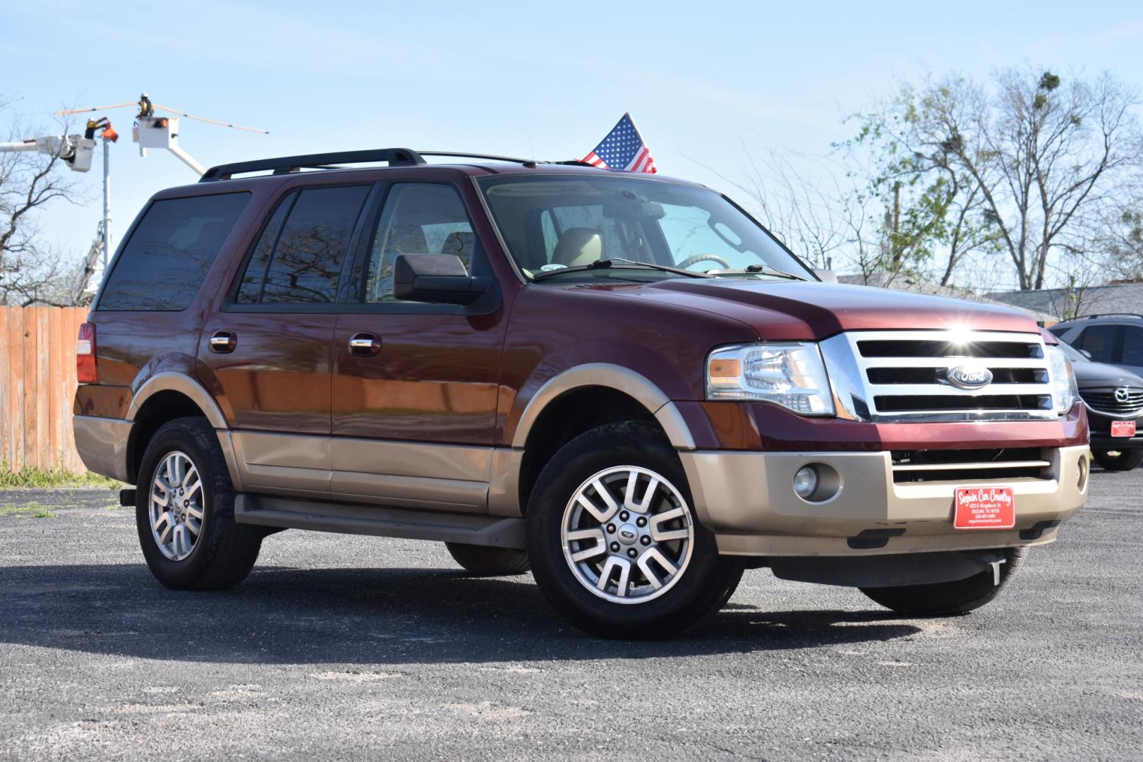 2012 RED Ford Expedition King Ranch 2WD (1FMJU1H55CE) with an 5.4L V8 SOHC 16V FFV engine, 6-Speed Automatic transmission, located at 420 E. Kingsbury St., Seguin, TX, 78155, (830) 401-0495, 29.581060, -97.961647 - Photo#1