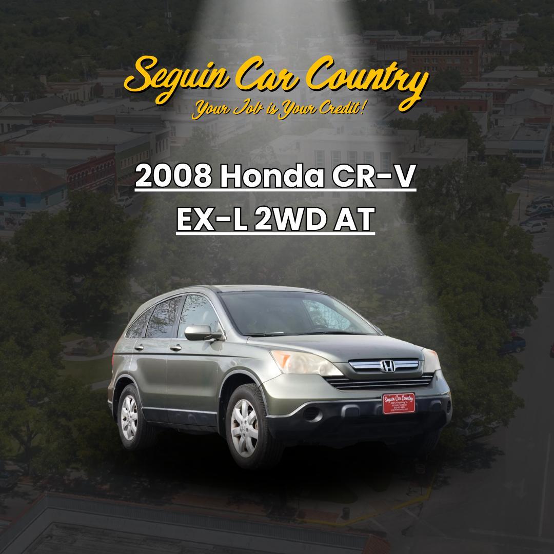 2008 GREEN Honda CR-V EX-L 2WD AT (JHLRE38798C) with an 2.4L L4 DOHC 16V engine, 5-Speed Automatic Overdrive transmission, located at 420 E. Kingsbury St., Seguin, TX, 78155, (830) 401-0495, 29.581060, -97.961647 - Photo#0