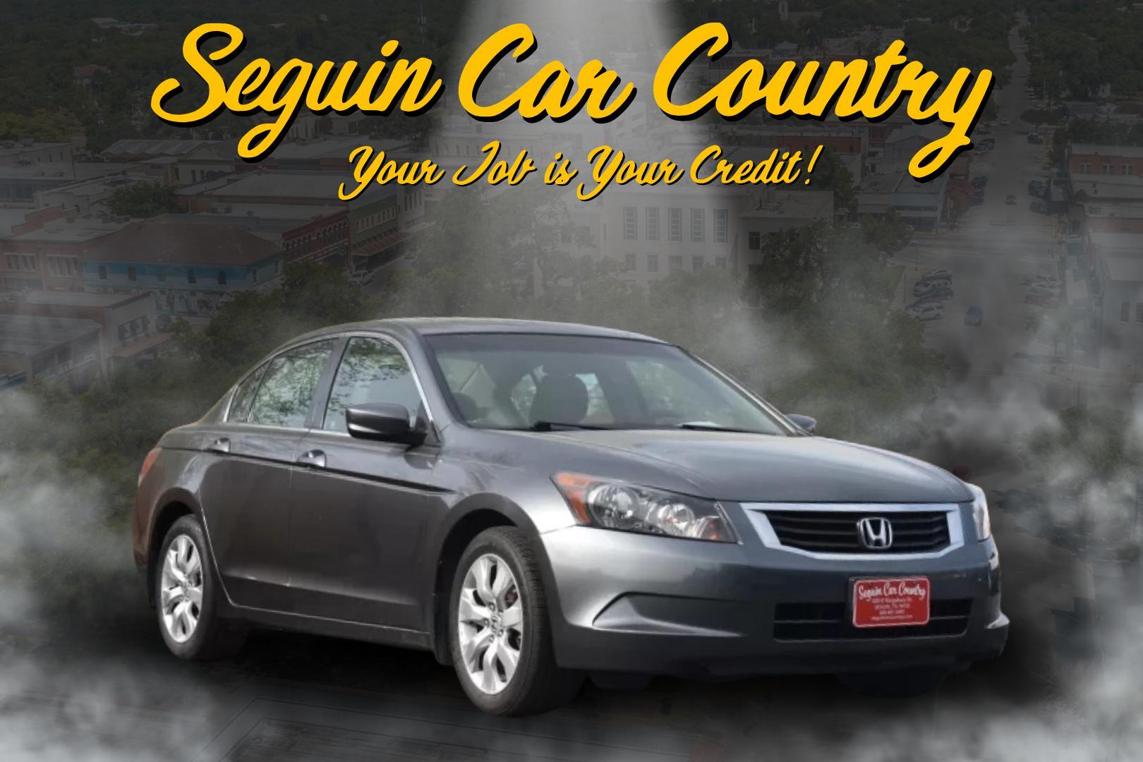 2008 GRAY Honda Accord EX Sedan AT (JHMCP26708C) with an 2.4L L4 DOHC 16V engine, 5-Speed Automatic Overdrive transmission, located at 420 E. Kingsbury St., Seguin, TX, 78155, (830) 401-0495, 29.581060, -97.961647 - Photo#0