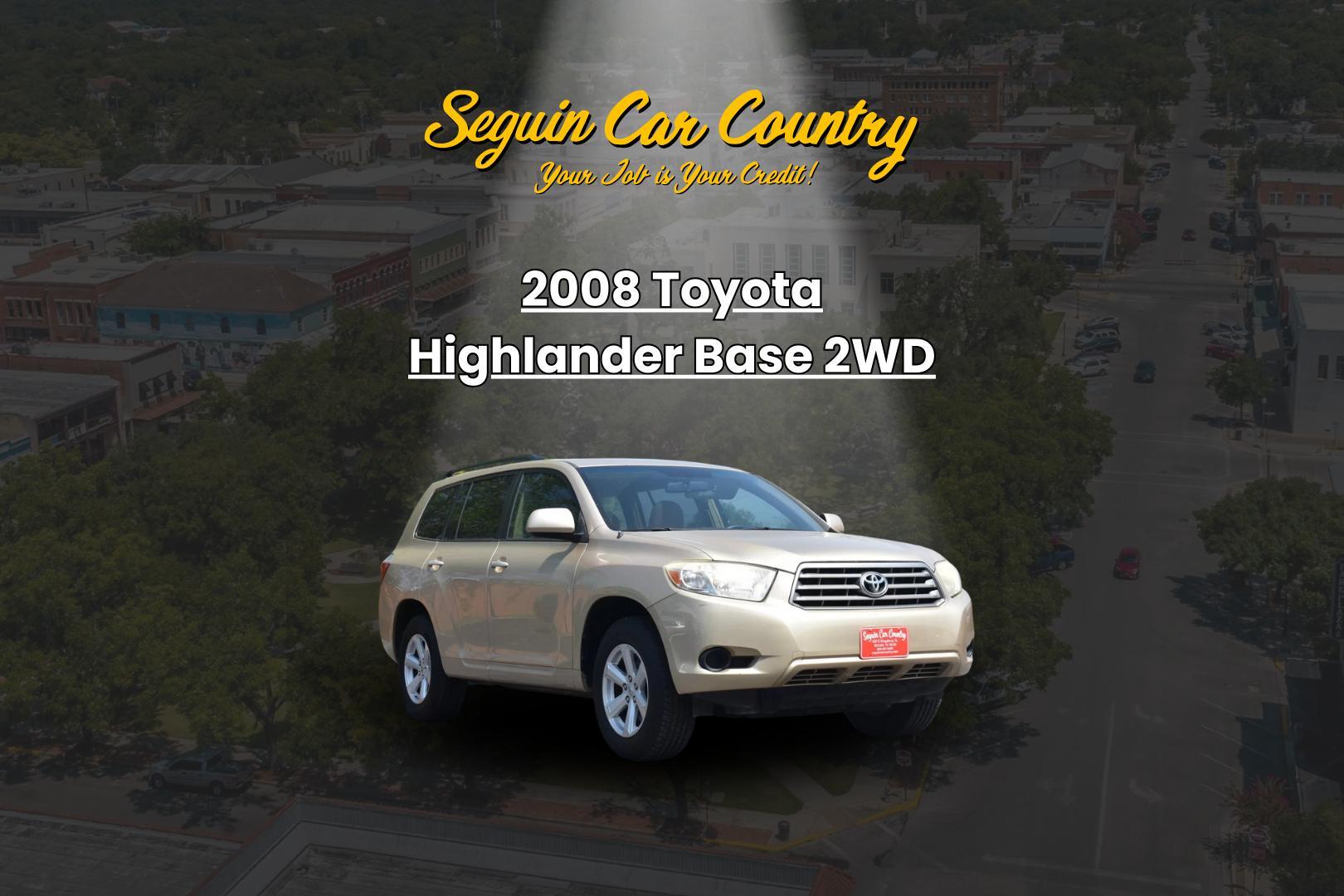 2008 GOLD Toyota Highlander Base 2WD (JTEDS41A882) with an 3.5L V6 DOHC 24V engine, 5-Speed Automatic Overdrive transmission, located at 420 E. Kingsbury St., Seguin, TX, 78155, (830) 401-0495, 29.581060, -97.961647 - Photo#0