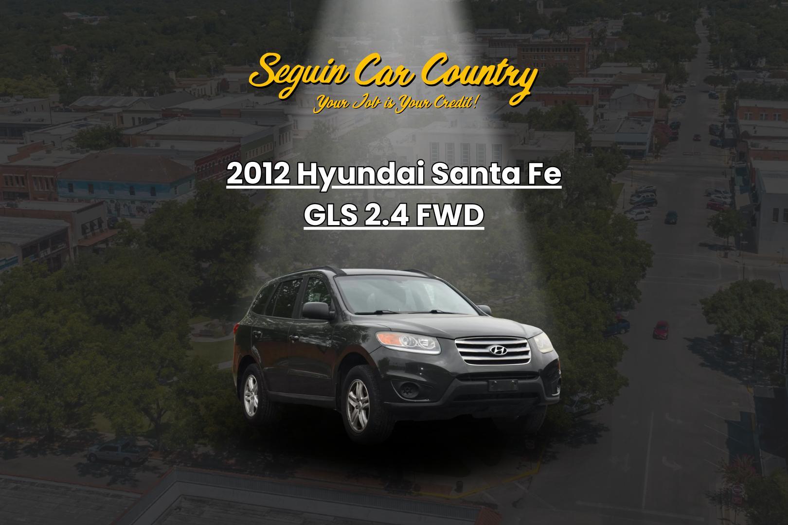 2012 GRAY Hyundai Santa Fe GLS 2.4 FWD (5XYZG3AB1CG) with an 2.4L L4 DOHC 16V engine, 6-Speed Automatic transmission, located at 420 E. Kingsbury St., Seguin, TX, 78155, (830) 401-0495, 29.581060, -97.961647 - Photo#0