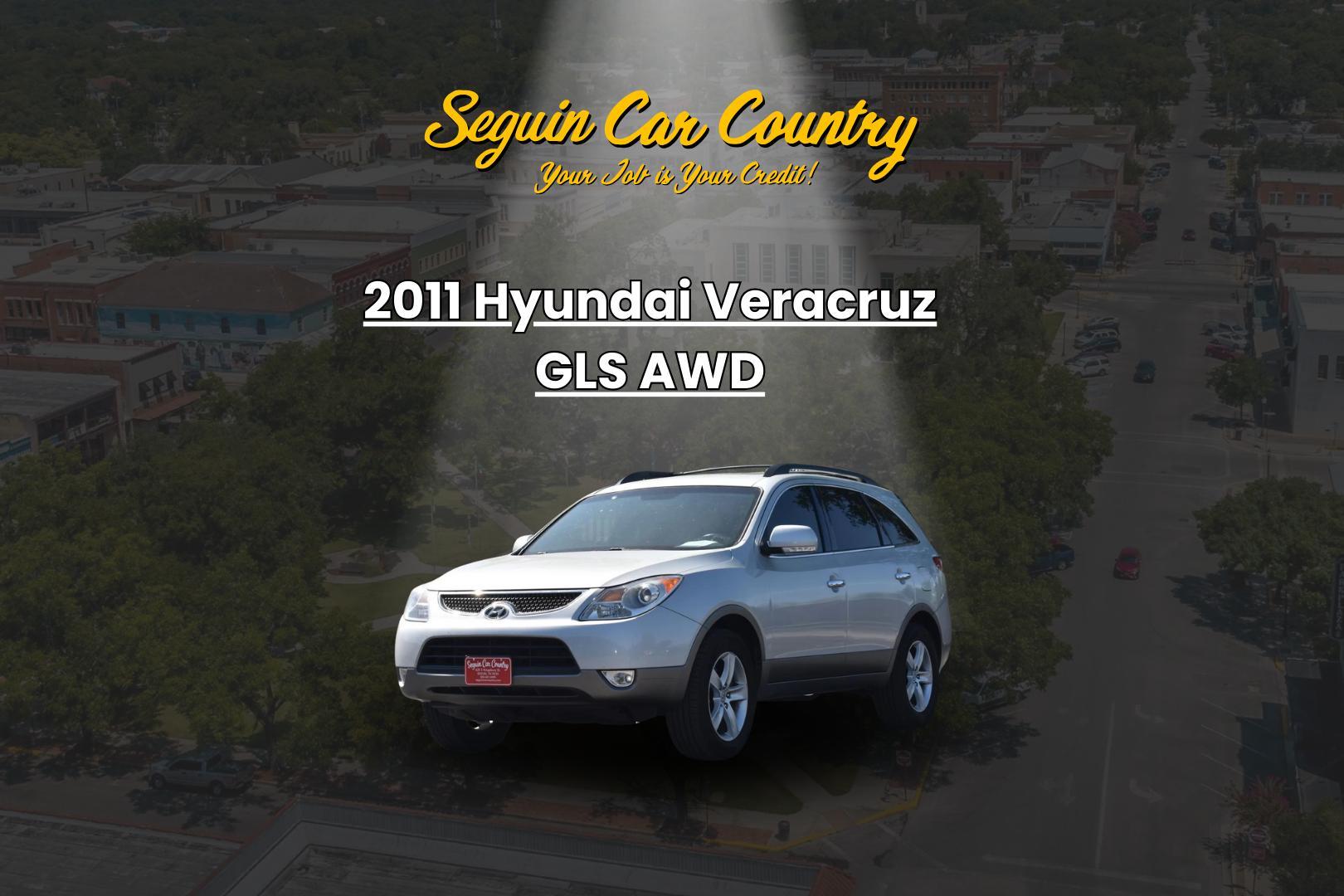 2011 SILVER Hyundai Veracruz GLS AWD (KM8NUDCC1BU) with an 3.8L V6 DOHC 24V engine, 6-Speed Automatic transmission, located at 420 E. Kingsbury St., Seguin, TX, 78155, (830) 401-0495, 29.581060, -97.961647 - Photo#0
