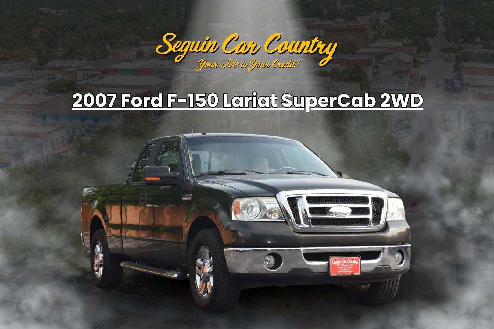 2007 GRAY Ford F-150 Lariat SuperCab 2WD (1FTRX12W77F) with an 4.6L V8 SOHC 16V engine, 4-Speed Automatic Overdrive transmission, located at 420 E. Kingsbury St., Seguin, TX, 78155, (830) 401-0495, 29.581060, -97.961647 - Photo#0