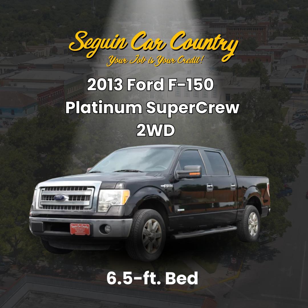 2013 BLACK Ford F-150 Platinum SuperCrew 6.5-ft. Bed 2WD (1FTFW1CT4DF) with an 3.5L V6 TURBO engine, 6-Speed Automatic transmission, located at 420 E. Kingsbury St., Seguin, TX, 78155, (830) 401-0495, 29.581060, -97.961647 - Photo#0
