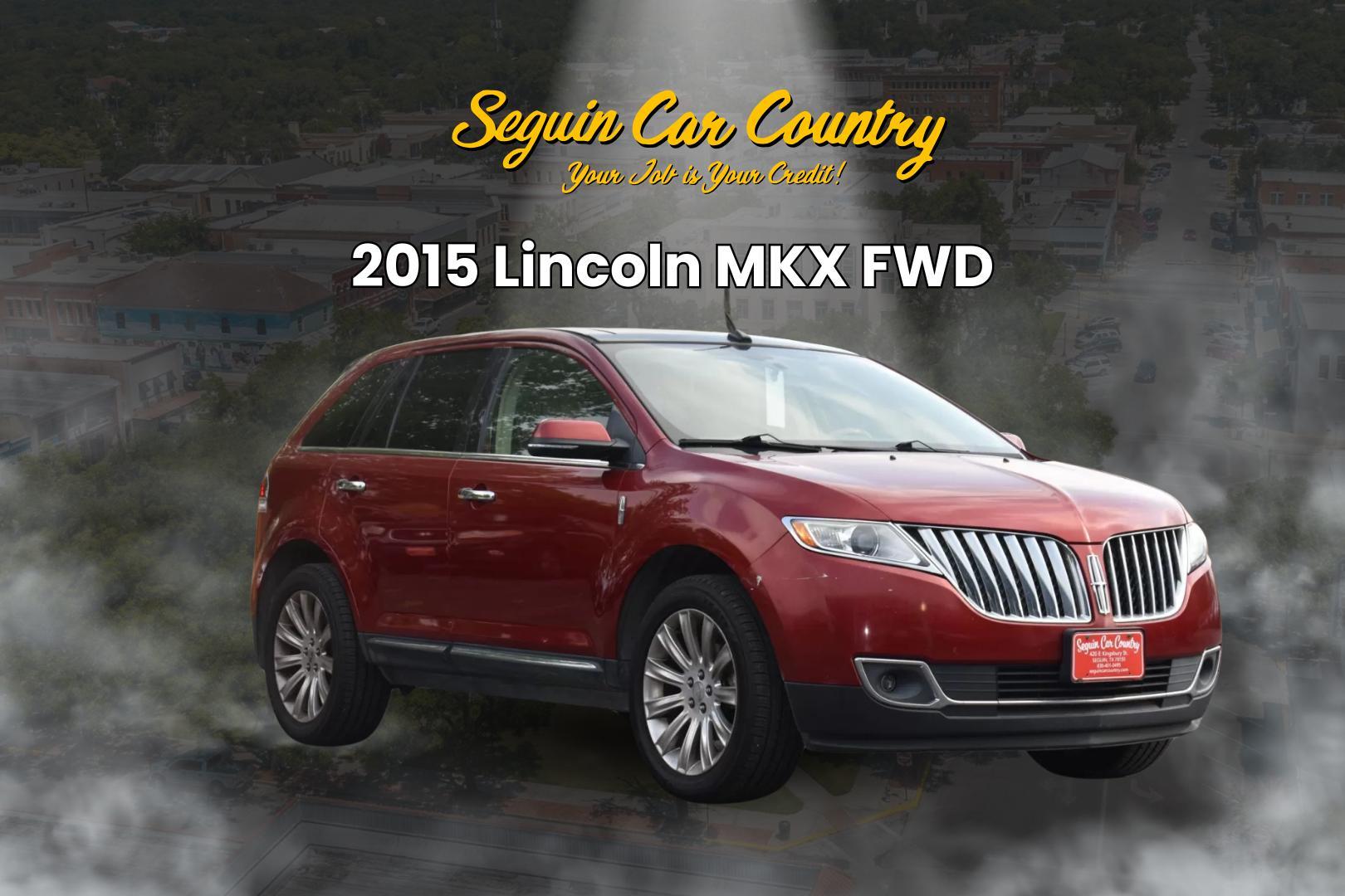 2015 RED Lincoln MKX FWD (2LMDJ6JK3FB) with an 3.7L V6 DOHC 24V engine, 6-Speed Automatic transmission, located at 420 E. Kingsbury St., Seguin, TX, 78155, (830) 401-0495, 29.581060, -97.961647 - Photo#0