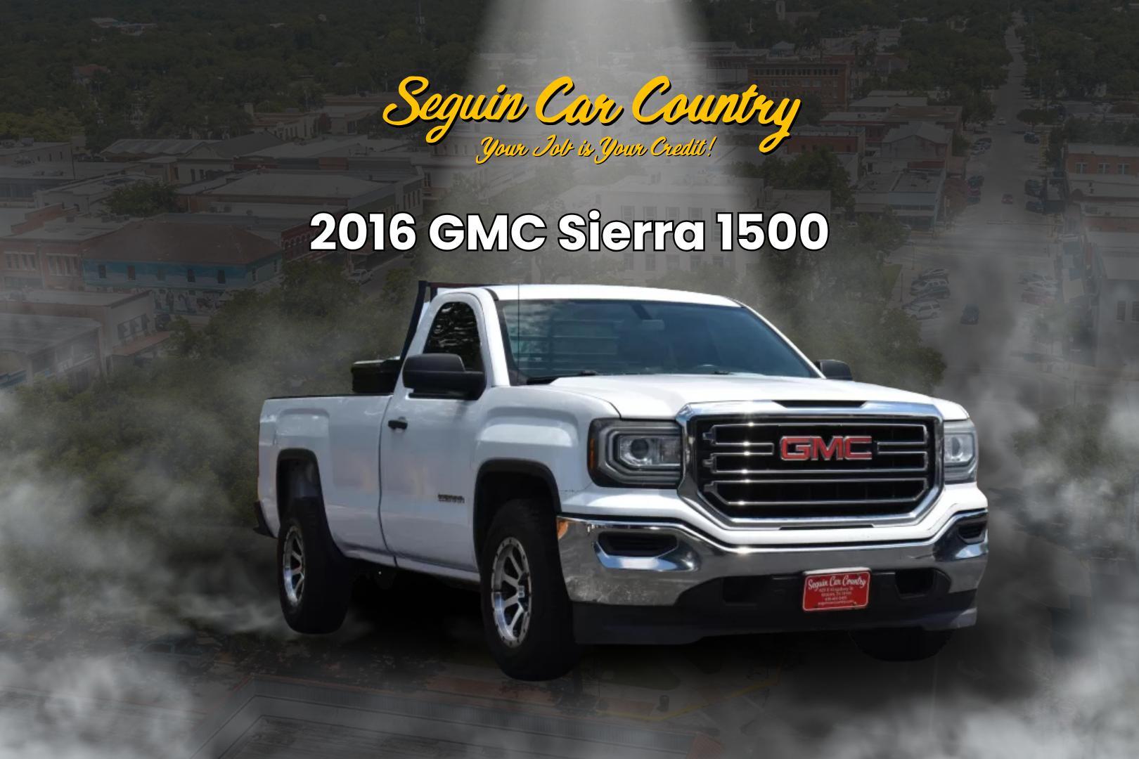 2016 WHITE GMC Sierra 1500 Base Long Box 2WD (1GTN1LEC4GZ) with an 5.3L V8 OHV 16V engine, 6A transmission, located at 420 E. Kingsbury St., Seguin, TX, 78155, (830) 401-0495, 29.581060, -97.961647 - Photo#0
