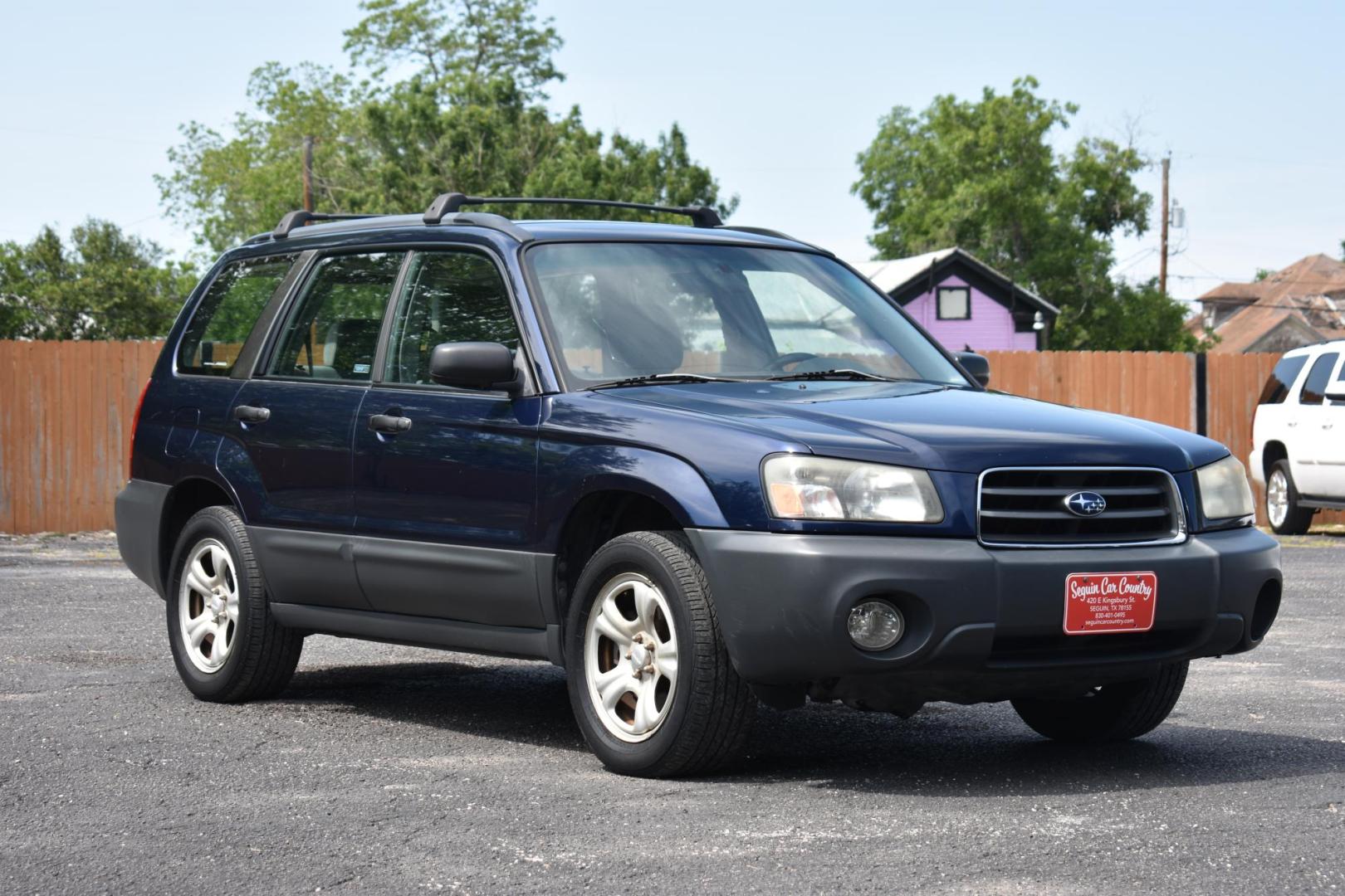 2005 BLUE Subaru Forester 2.5 X (JF1SG63625H) with an 2.5L H4 SOHC 16V engine, 4-Speed Automatic Overdrive transmission, located at 420 E. Kingsbury St., Seguin, TX, 78155, (830) 401-0495, 29.581060, -97.961647 - Photo#1