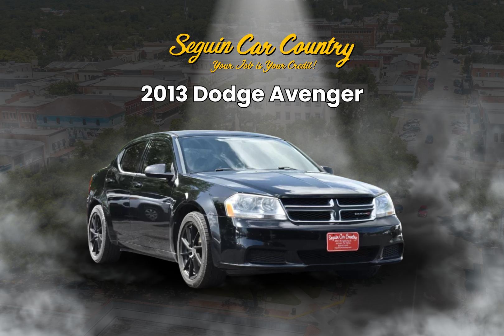 2013 BLACK Dodge Avenger Base (1C3CDZAB9DN) with an 2.4L L4 DOHC 16V engine, 4-Speed Automatic transmission, located at 420 E. Kingsbury St., Seguin, TX, 78155, (830) 401-0495, 29.581060, -97.961647 - Photo#0