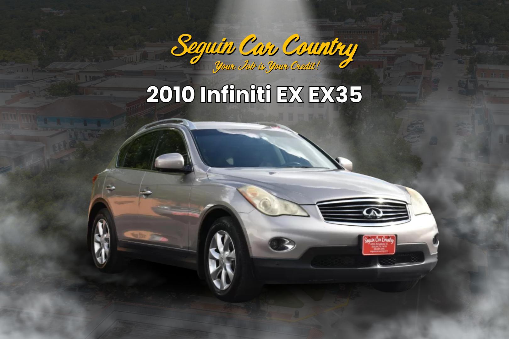 2010 GRAY Infiniti EX EX35 (JN1AJ0HP9AM) with an 3.5L V6 DOHC 24V engine, 5-Speed Automatic transmission, located at 420 E. Kingsbury St., Seguin, TX, 78155, (830) 401-0495, 29.581060, -97.961647 - Photo#0