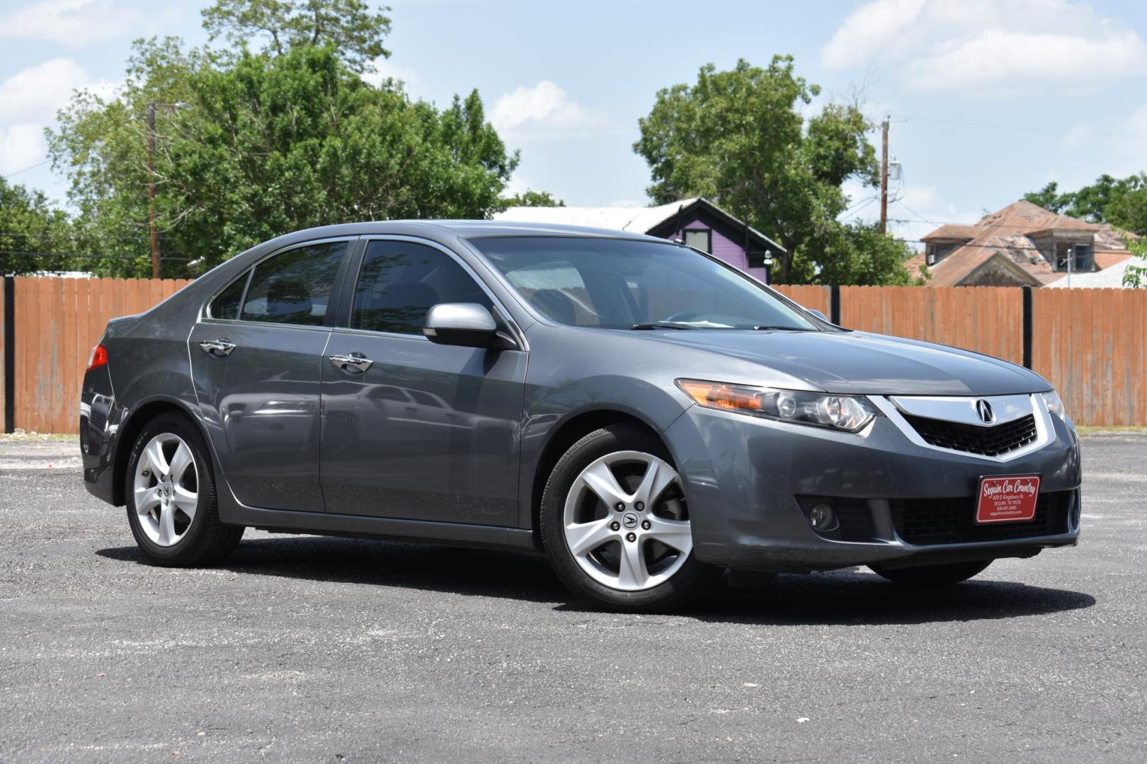 2010 GRAY Acura TSX 5-Speed AT (JH4CU2F63AC) with an 2.4L L4 DOHC 16V engine, 5-Speed Automatic transmission, located at 420 E. Kingsbury St., Seguin, TX, 78155, (830) 401-0495, 29.581060, -97.961647 - Photo#0