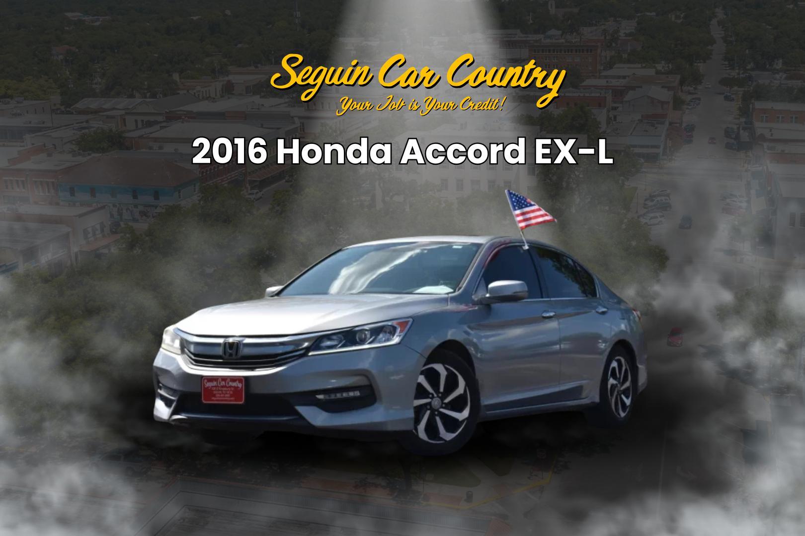2016 SILVER Honda Accord EX-L Sedan CVT (1HGCR2F84GA) with an 2.4L L4 DOHC 16V engine, CVT transmission, located at 420 E. Kingsbury St., Seguin, TX, 78155, (830) 401-0495, 29.581060, -97.961647 - Photo#0