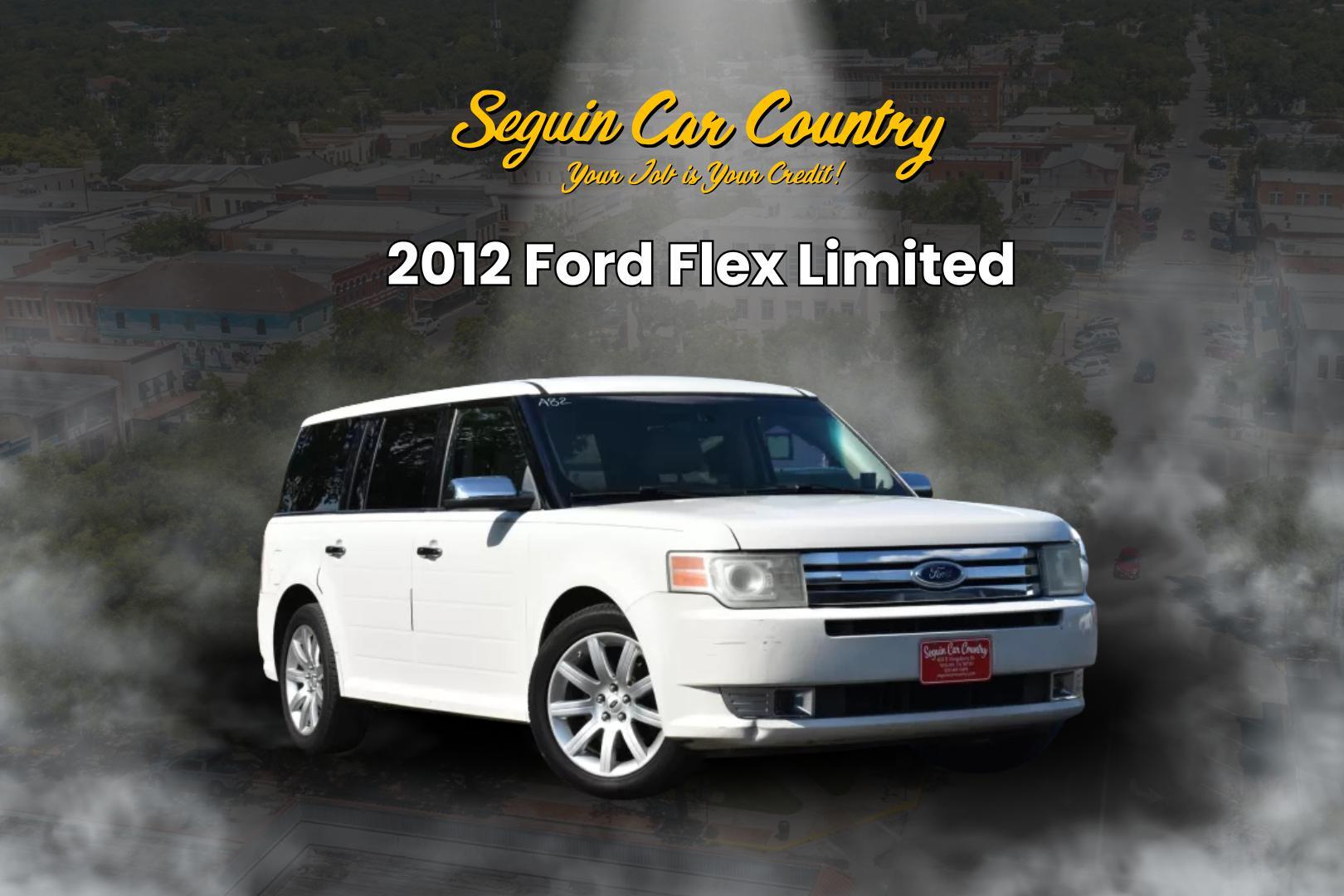 2012 WHITE Ford Flex Limited AWD (2FMHK6DC6CB) with an 3.5L V6 DOHC 24V engine, 6-Speed Automatic Overdrive transmission, located at 420 E. Kingsbury St., Seguin, TX, 78155, (830) 401-0495, 29.581060, -97.961647 - Photo#0
