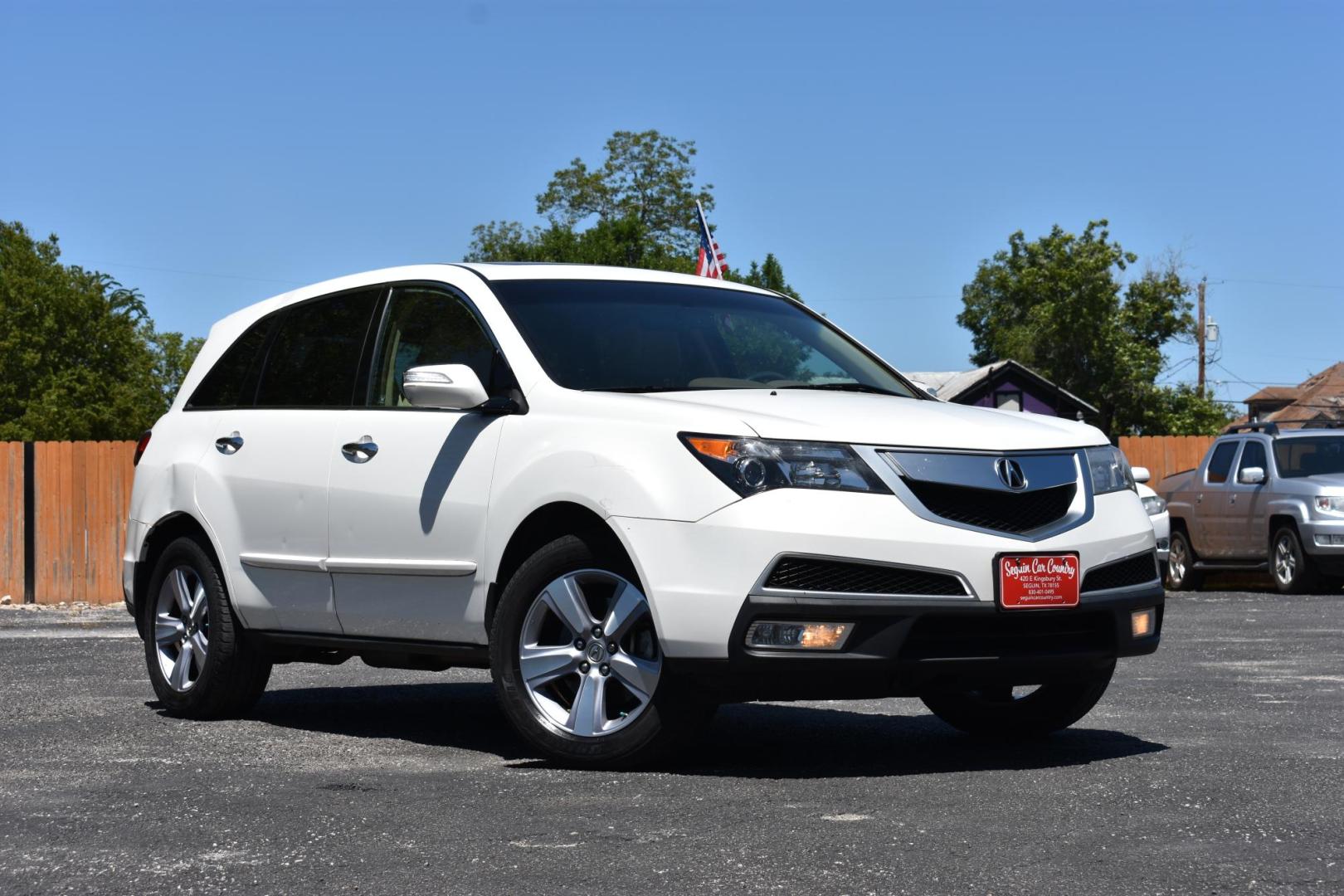 2012 WHITE Acura MDX 6-Spd AT w/Tech and Entertainment Package (2HNYD2H43CH) with an 3.5L V6 SOHC 24V engine, 6-Speed Automatic transmission, located at 420 E. Kingsbury St., Seguin, TX, 78155, (830) 401-0495, 29.581060, -97.961647 - Photo#2