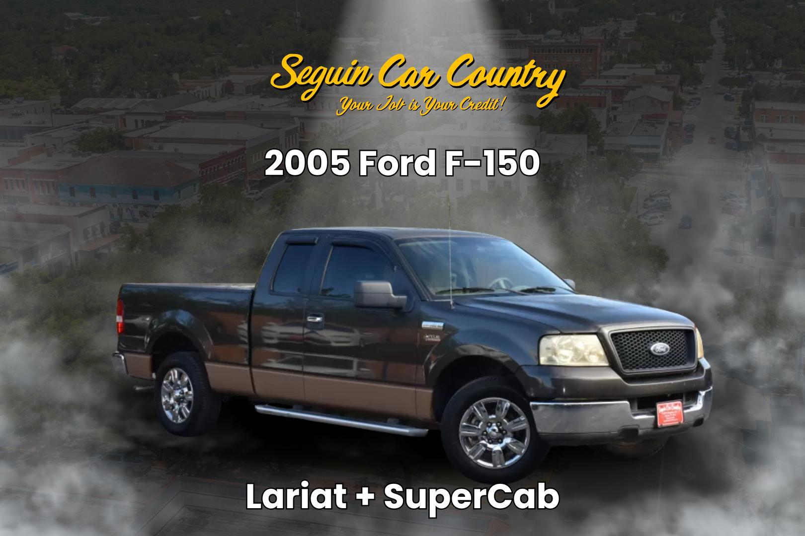 2005 BROWN Ford F-150 Lariat SuperCab 2WD (1FTRX12W95N) with an 4.6L V8 SOHC 16V engine, 4-Speed Automatic Overdrive transmission, located at 420 E. Kingsbury St., Seguin, TX, 78155, (830) 401-0495, 29.581060, -97.961647 - Photo#0