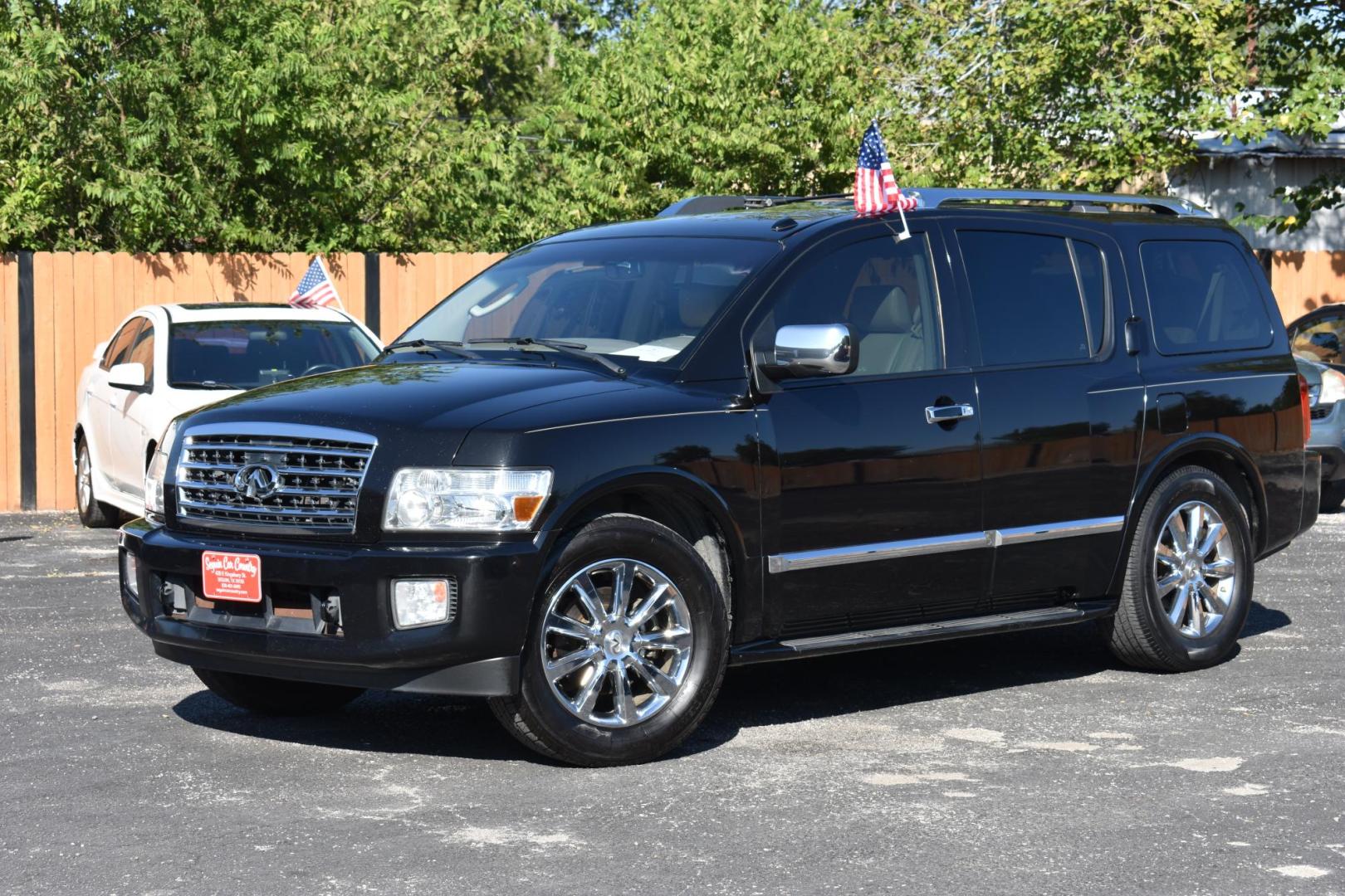 2010 BLACK Infiniti QX56 RWD (5N3ZA0NF1AN) with an 5.6L V8 DOHC 32V engine, 5-Speed Automatic transmission, located at 420 E. Kingsbury St., Seguin, TX, 78155, (830) 401-0495, 29.581060, -97.961647 - Photo#2