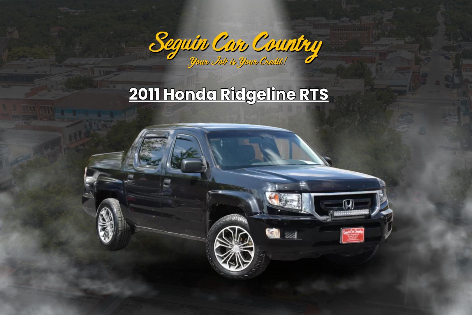 2011 BLACK Honda Ridgeline RTS (5FPYK1F4XBB) with an 3.5L V6 SOHC 24V engine, 5-Speed Automatic transmission, located at 420 E. Kingsbury St., Seguin, TX, 78155, (830) 401-0495, 29.581060, -97.961647 - Photo#0