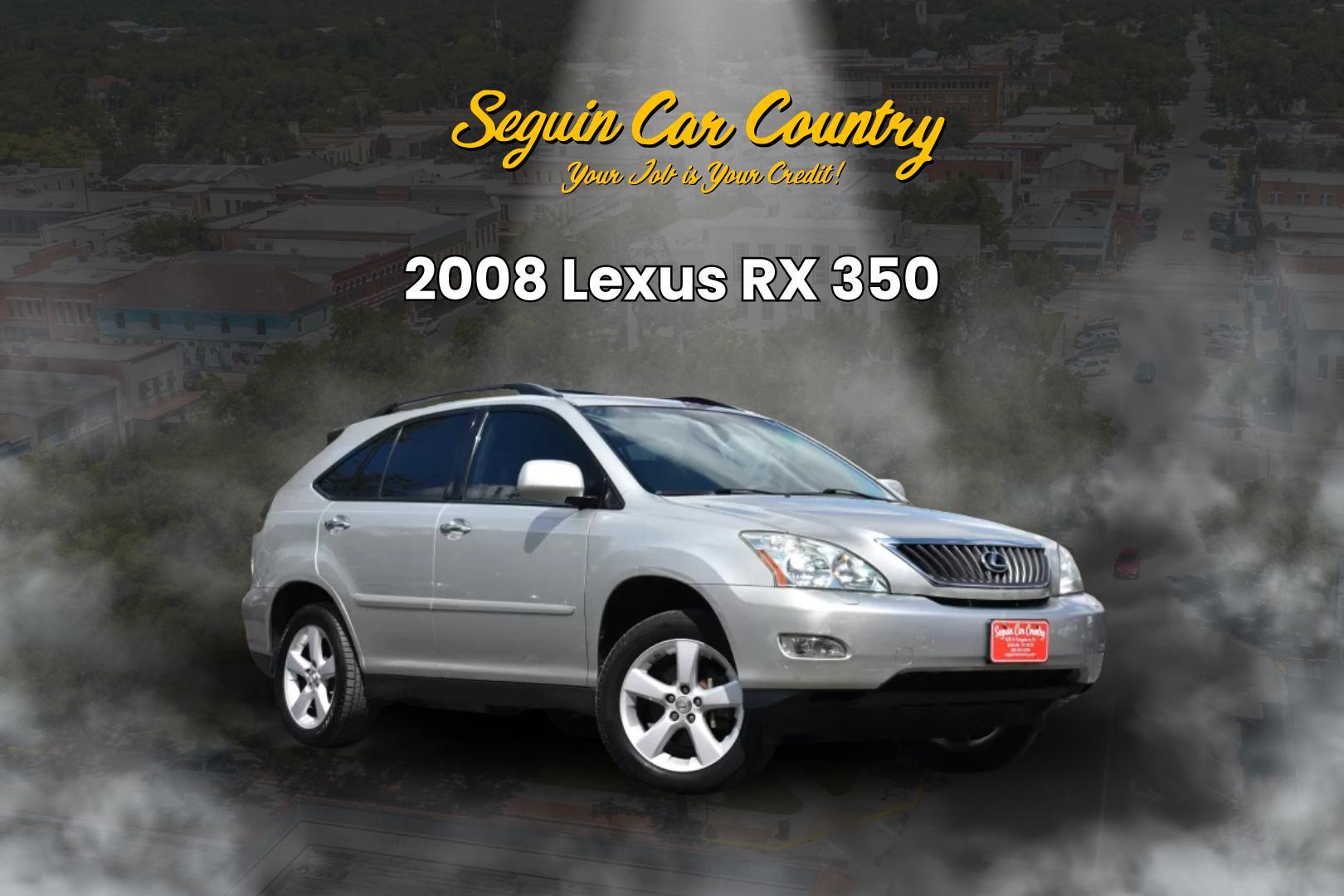 2008 SILVER Lexus RX 350 FWD (2T2GK31U38C) with an 3.5L V6 DOHC 24V engine, 5-Speed Automatic Overdrive transmission, located at 420 E. Kingsbury St., Seguin, TX, 78155, (830) 401-0495, 29.581060, -97.961647 - Photo#0