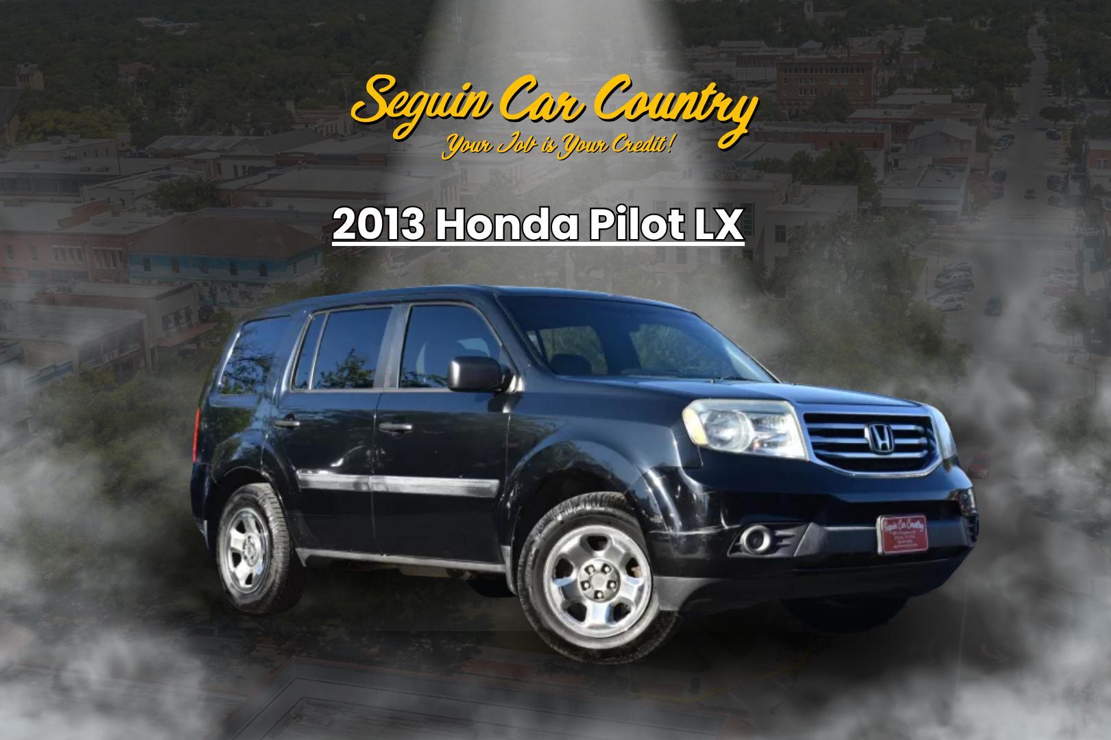 2013 BLACK Honda Pilot LX 2WD 5-Spd AT (5FNYF3H28DB) with an 3.5L V6 SOHC 24V engine, 5-Speed Automatic transmission, located at 420 E. Kingsbury St., Seguin, TX, 78155, (830) 401-0495, 29.581060, -97.961647 - Photo#0