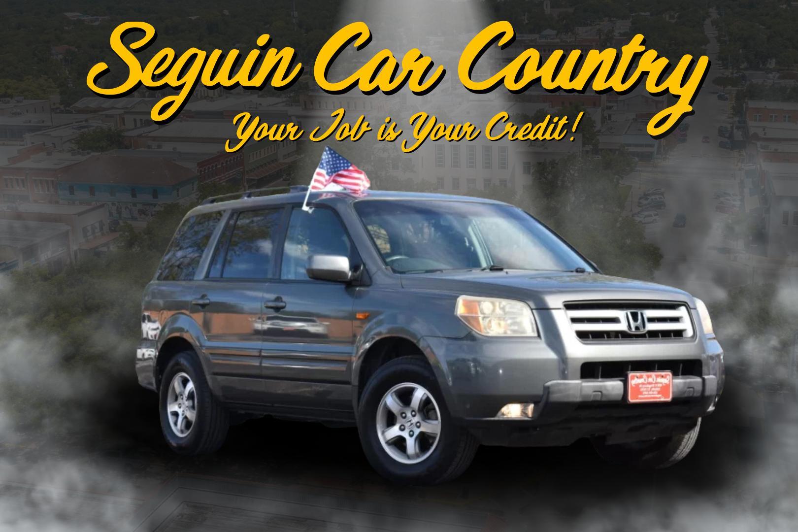 2008 GRAY Honda Pilot EX-L 2WD (5FNYF28578B) with an 3.5L V6 SOHC 24V engine, 5-Speed Automatic Overdrive transmission, located at 420 E. Kingsbury St., Seguin, TX, 78155, (830) 401-0495, 29.581060, -97.961647 - Photo#0