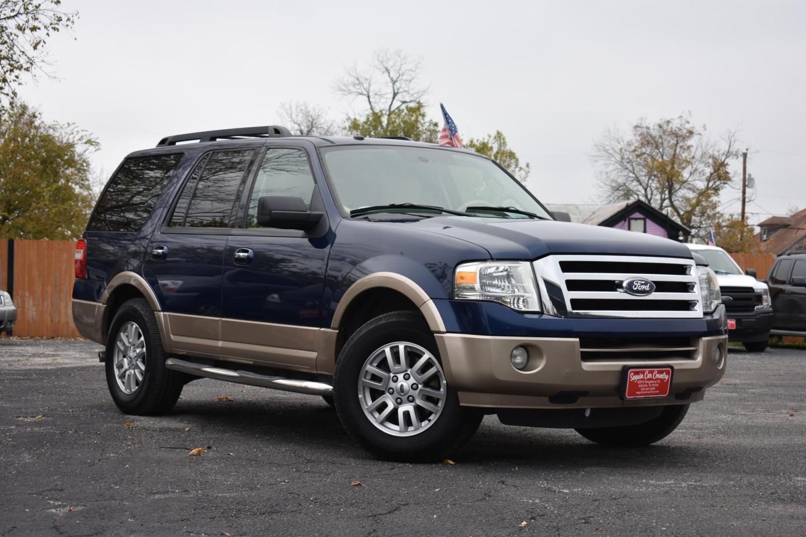 2012 BLUE Ford Expedition King Ranch 2WD (1FMJU1H53CE) with an 5.4L V8 SOHC 16V FFV engine, 6-Speed Automatic transmission, located at 420 E. Kingsbury St., Seguin, TX, 78155, (830) 401-0495, 29.581060, -97.961647 - Photo#0