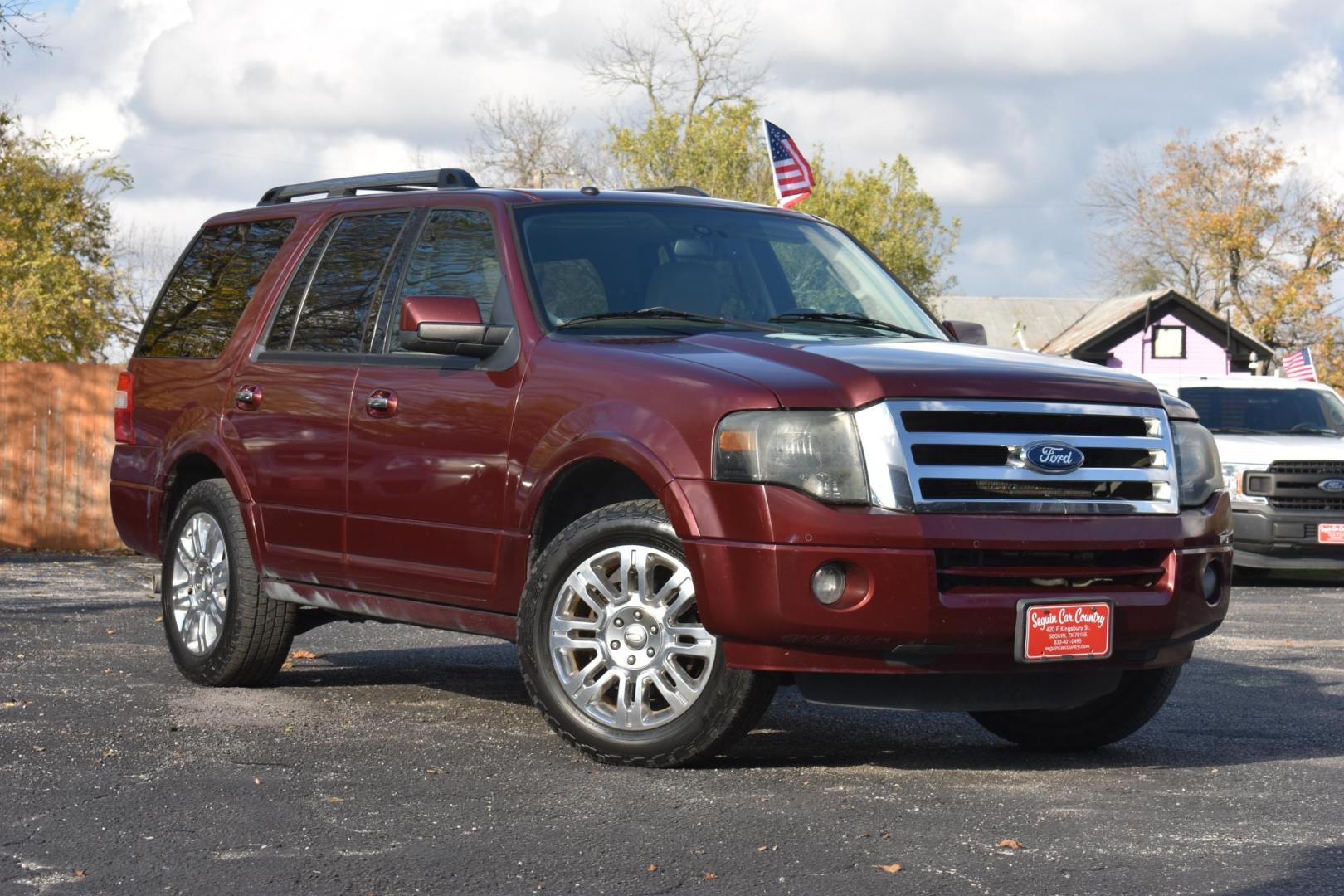 2013 RED Ford Expedition Limited 2WD (1FMJU1K53DE) with an 5.4L V8 SOHC 16V FFV engine, 6-Speed Automatic transmission, located at 420 E. Kingsbury St., Seguin, TX, 78155, (830) 401-0495, 29.581060, -97.961647 - Photo#1