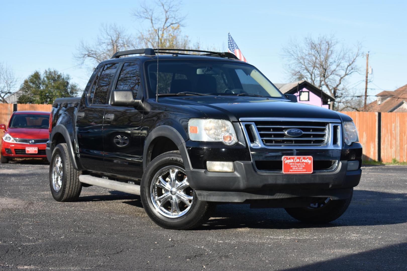 2010 BLACK Ford Explorer Sport Trac XLT 4.0L 2WD (1FMEU3BEXAU) with an 4.0L V6 SOHC 12V engine, 5-Speed Automatic transmission, located at 420 E. Kingsbury St., Seguin, TX, 78155, (830) 401-0495, 29.581060, -97.961647 - Photo#1