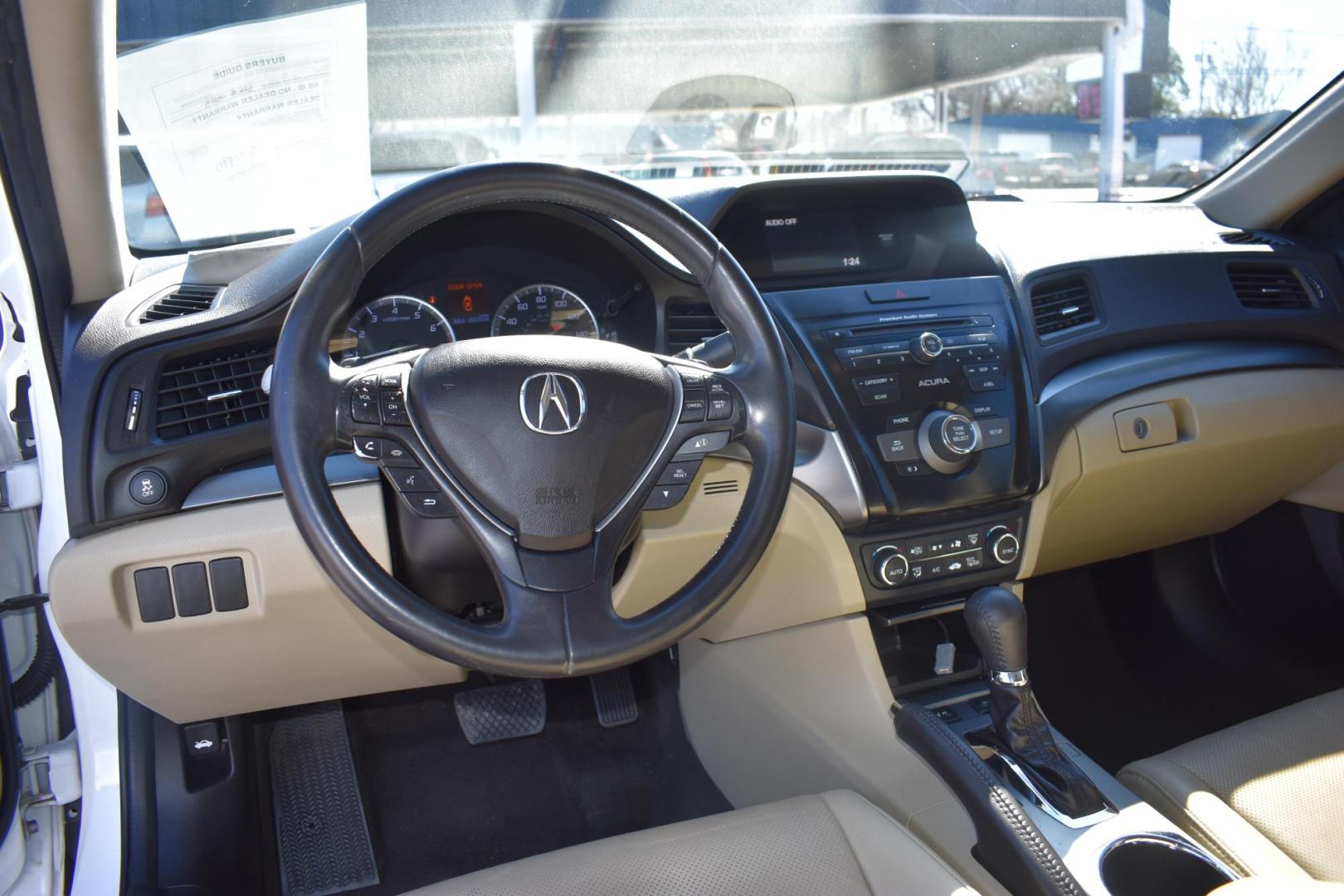 2015 WHITE Acura ILX 5-Spd AT w/ Premium Package (19VDE1F51FE) with an 2.0L L4 16V DOHC engine, 5-Speed Automatic transmission, located at 420 E. Kingsbury St., Seguin, TX, 78155, (830) 401-0495, 29.581060, -97.961647 - Photo#5