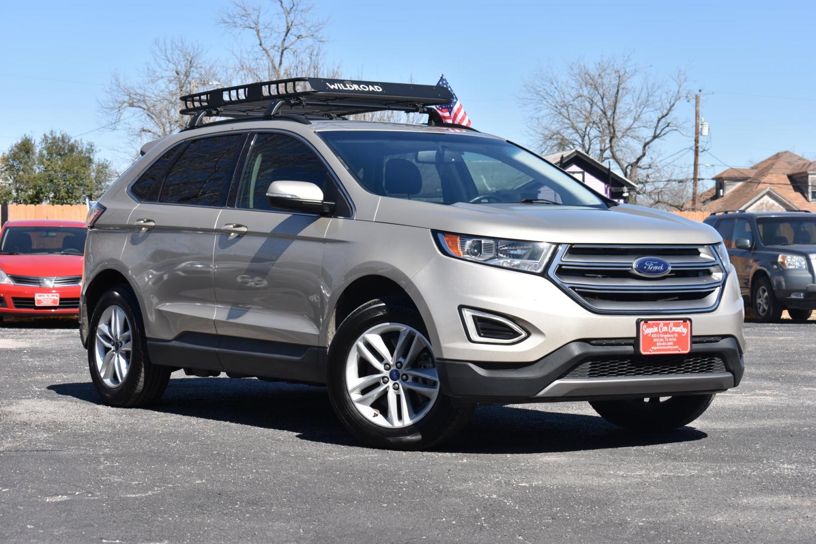 2017 TAN Ford Edge SEL AWD (2FMPK4J82HB) with an 3.5L V6 DOHC 24V engine, 6A transmission, located at 420 E. Kingsbury St., Seguin, TX, 78155, (830) 401-0495, 29.581060, -97.961647 - Photo#0