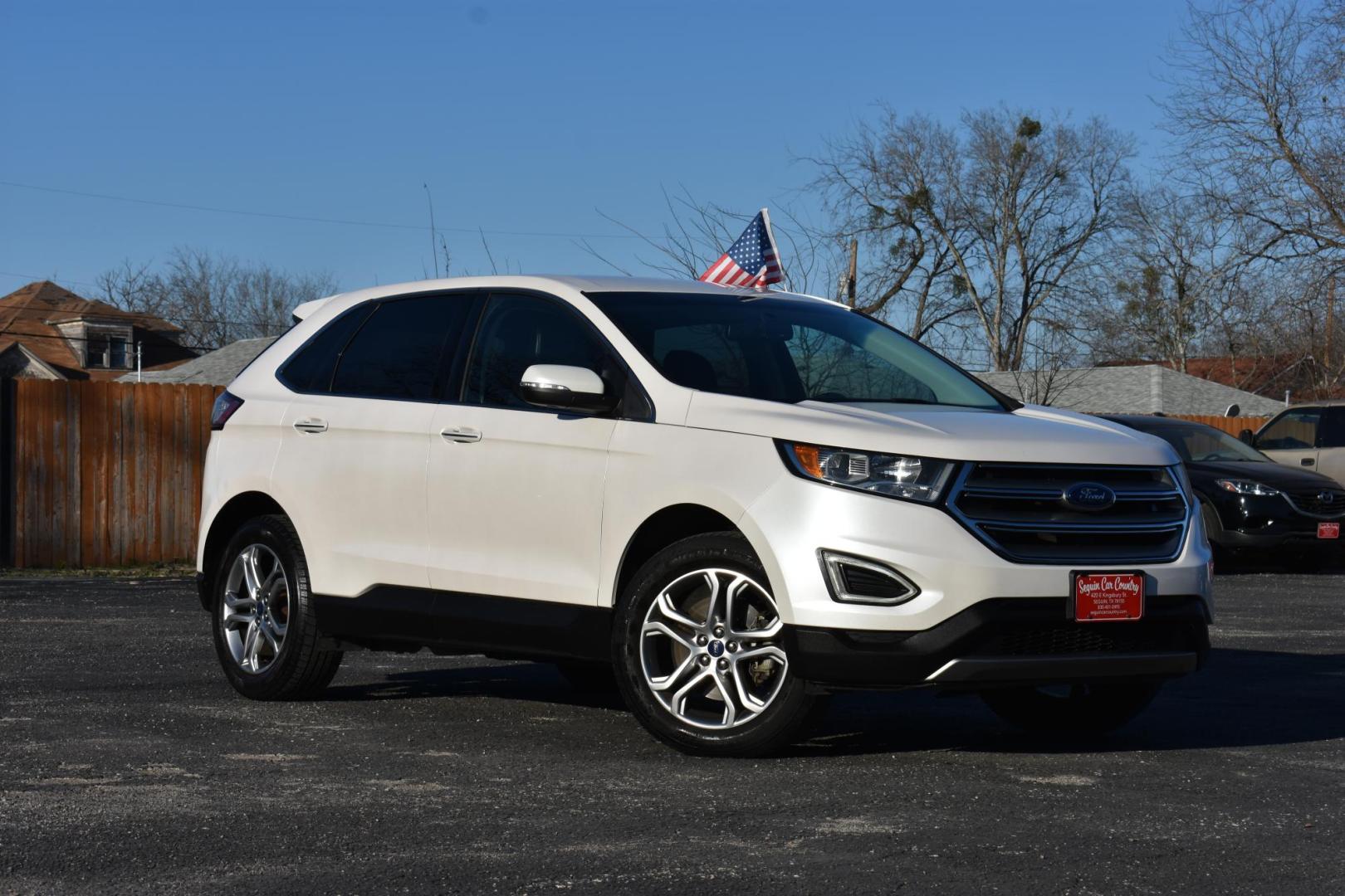 2017 WHITE Ford Edge Titanium AWD (2FMPK4K84HB) with an 3.5L V6 DOHC 24V engine, 6A transmission, located at 420 E. Kingsbury St., Seguin, TX, 78155, (830) 401-0495, 29.581060, -97.961647 - Photo#1