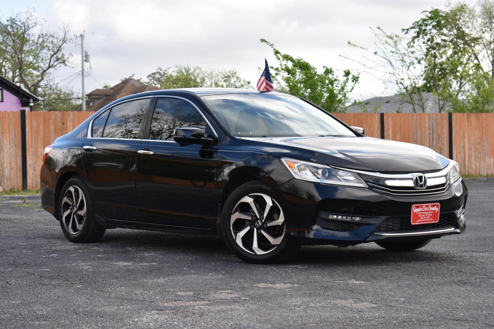 2017 BLACK Honda Accord EX Sedan CVT (1HGCR2F71HA) with an 2.4L L4 DOHC 16V engine, CVT transmission, located at 420 E. Kingsbury St., Seguin, TX, 78155, (830) 401-0495, 29.581060, -97.961647 - Photo#1