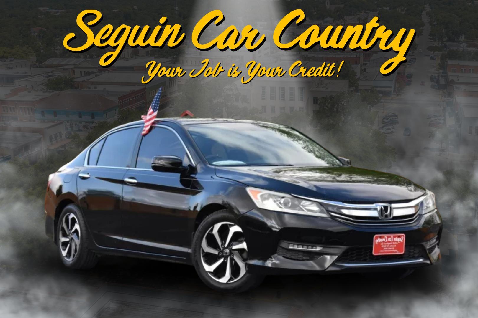 2017 BLACK Honda Accord EX Sedan CVT (1HGCR2F71HA) with an 2.4L L4 DOHC 16V engine, CVT transmission, located at 420 E. Kingsbury St., Seguin, TX, 78155, (830) 401-0495, 29.581060, -97.961647 - Photo#0