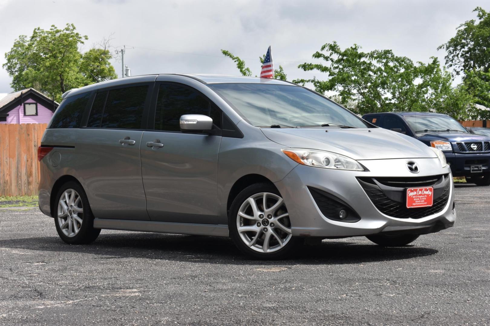 2014 SILVER Mazda MAZDA5 Grand Touring (JM1CW2DL8E0) with an 2.5L L4 DOHC 16V engine, 5-Speed Automatic transmission, located at 420 E. Kingsbury St., Seguin, TX, 78155, (830) 401-0495, 29.581060, -97.961647 - Photo#1