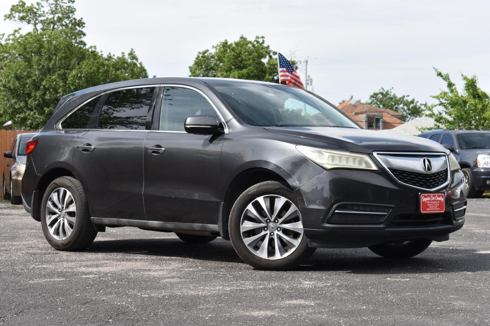 2014 GRAY Acura MDX 6-Spd AT w/Tech Package (5FRYD3H4XEB) with an 3.5L V6 SOHC 24V engine, 6-Speed Automatic transmission, located at 420 E. Kingsbury St., Seguin, TX, 78155, (830) 401-0495, 29.581060, -97.961647 - Photo#2