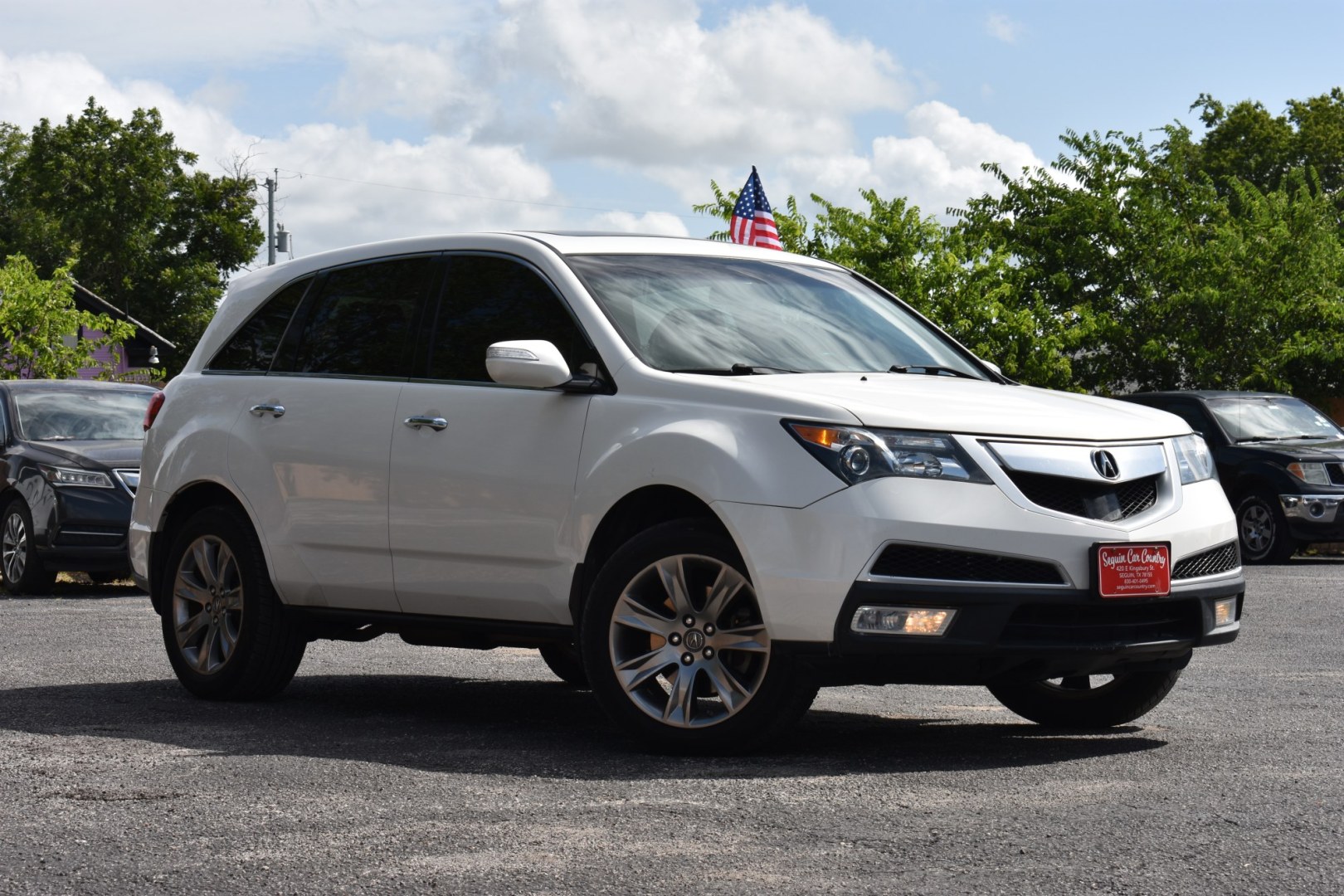 2012 WHITE Acura MDX 6-Spd AT w/Advance Package (2HNYD2H80CH) with an 3.5L V6 SOHC 24V engine, 6A transmission, located at 420 E. Kingsbury St., Seguin, TX, 78155, (830) 401-0495, 29.581060, -97.961647- Photo#0